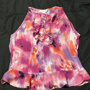 Allison Taylor Vibrant Pink and Purple Blouse